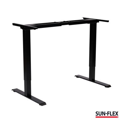 Reguleeritava laua jalad SUN-FLEX Deskframe III must, H-700...1180mm, raami reg.laius 1100-2200mm; 2 elektr. mootorit, 600803/ kompl.