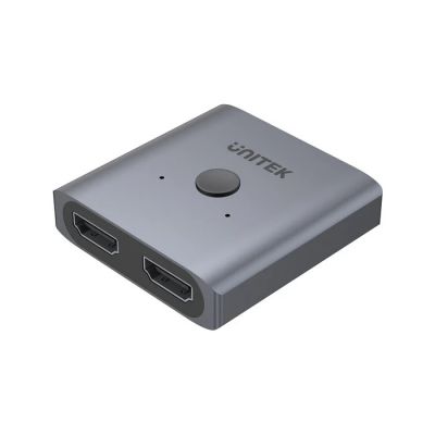 HDMI Splitter UNITEK V1127A Aluminium, kahesuunaline - 1 sisse / 2 välja või vastupidi, 4K 3840x2160@60Hz, HDMI2.0 Switch 2-To-1 Bi-Directional