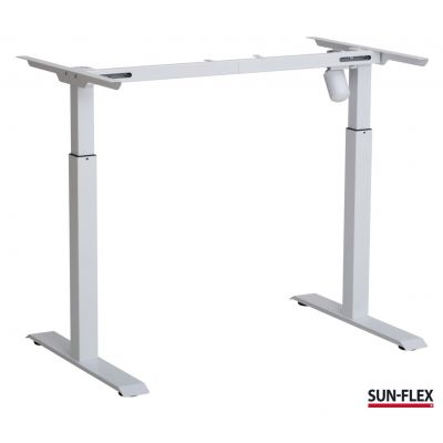 Adjustable table legs SUN-FLEX Deskframe I / Up/ Down, white, H-700...1180mm, frame adjustable width 950-1500mm; 1 electric motor, 600701/ set.