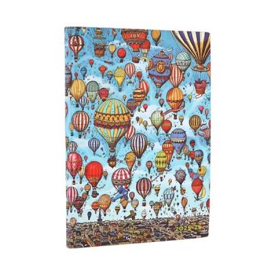 Book Calendar 2026 18 months Paperblanks Balloon Festival Midi  Week Horizontal