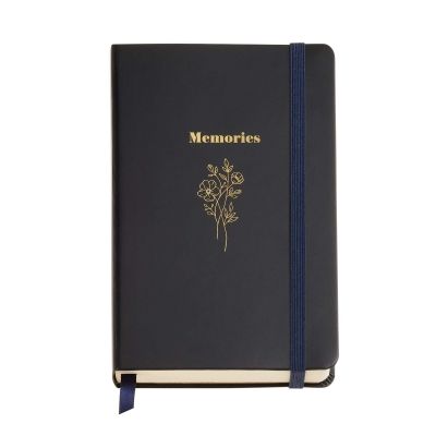 Märkmik 90x140mm 100 valget lehte Bouquet British Bloom kummikinnitus, Miquelrius