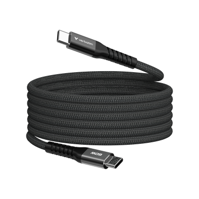 USB-kaabel USB-C USB-C 1.2m Verbatim Sync & Charge Magnetic, Must (PD3.0 ja QC3.0, laadimine kuni 60W, kiirus kuni 480Mbps)