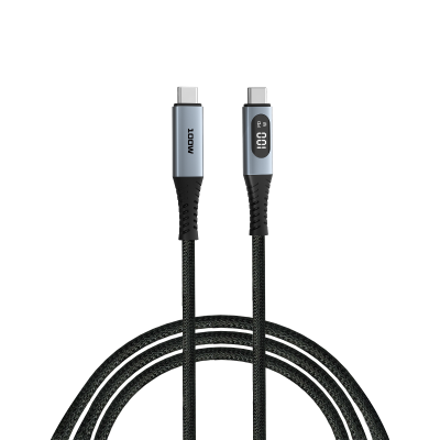 USB-kaabel USB-C USB-C 1.2m Verbatim Sync & Charge Cable with Power Display, Must (PD3.0 ja QC3.0, laadimine kuni 100W, kiirus kuni 480Mbps)