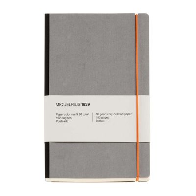 Märkmik Retro Collection Grey, 130 x 210 x 15 mm, 96 täppidega lehte, Miquelrius