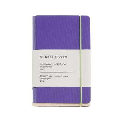 Märkmik Retro Collection Violet, 90 x 142 x 15 mm, 96 tühja, joonimata lehte, Miquelrius