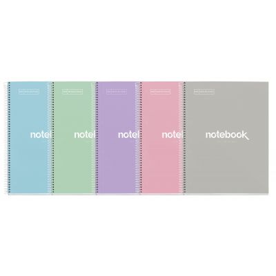 Kaustik A4 80l 5x5 ruut spiraal 4-ne augustus PASTEL EMOTIONS Nb1 assortii Miquelrius