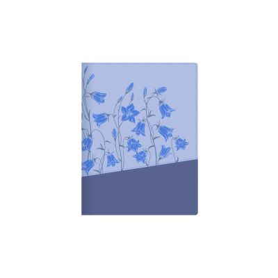 Raamatkalender KANTSLER Trend Nädal Bluebells spiraalköide, surutrükk pilt kunstnahast kaanel