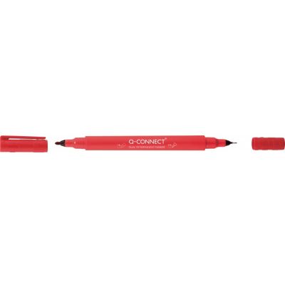 Marker Q-Connect CD/DVD dual tip 0.4 mm / 1,0 mm (line), red