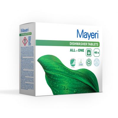 Dishwasher tablets MAYERI All in One in water-soluble film 40pcs / pack