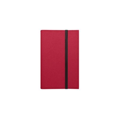 Mid-range notebook FLEX Week V burgundy, spiral binding, rubber strap, imitation leather cover