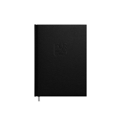 Book calendar MINISTER Week V black, with faux leather cover, weekly content