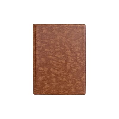 Book Calendar Minister PVC Day Cognac Brown, A5, Spiral Binding, PVC Cover, Daily Contents