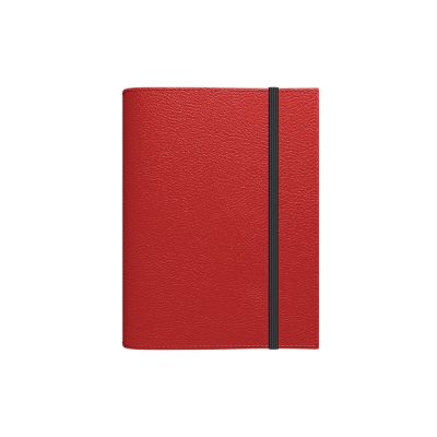 Book calendar MINISTER FLEX Day burgundy, A5 spiral binding, rubber strap, daily content, imitation leather covers