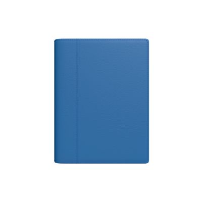 Book calendar Minister SpirEx Day blue, A5 faux leather cover, spiral binding