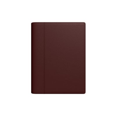 Book calendar MINISTER SpirEx Week H dark brown, A5 imitation leather cover, spiral binding, weekly content