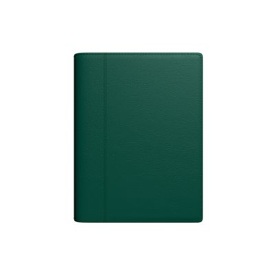 Book calendar MINISTER SpirEx Week H dark green, A5 imitation leather cover, spiral binding, weekly content
