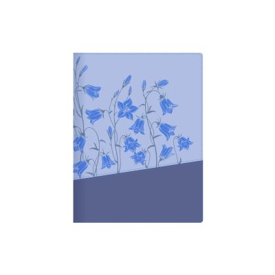 Raamatkalender MINISTER Trend Päev Bluebells, A5 spiraalköide, surutrükkpilt kunstnahast kaanel 2025a.