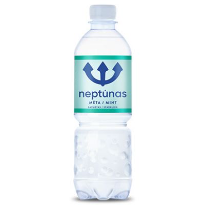 Mineral water NEPTUNAS Mint 0.5 (carbonated, plastic)