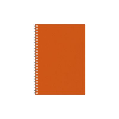 Märkmik Kantsler Kartong 140x184mm, ruut, oranž, spiraalköide, kartongist kaaned, Timer