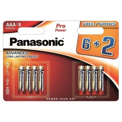 Panasonic Pro Power Gold AAA LR03PPG 8 Battaries alkaline