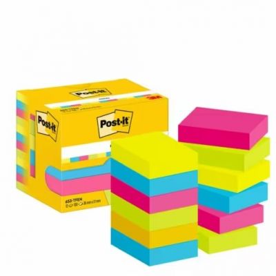 Märkmepaber iseliimuv POST-IT 653EN ENERGIA 38x51mm (pakis 12x100l.)