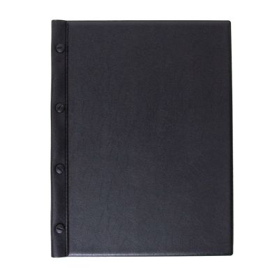Display book A4, without pockets, black, Prolexplast