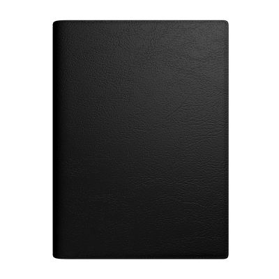 Book calendar A4 Senator SpirEx black, daily content, faux leather cover, spiral binding