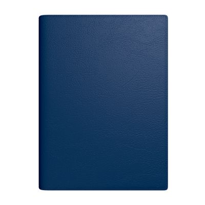 Book calendar A4 Senator SpirEx dark blue, daily content, imitation leather cover, spiral binding