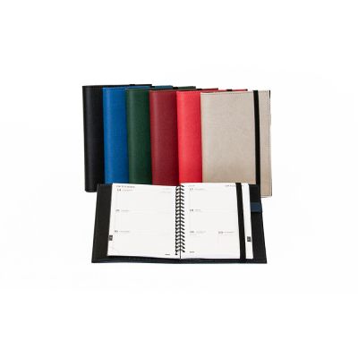 Student Flex 115x180mm, spiral binding, rubber binding, artificial leather covers