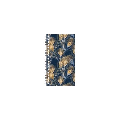 Mid-Notebook Spiral Design Week H Golden wisp, Spiral Binding, Printed Design Covers