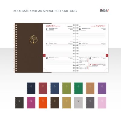 Koolimärkmik A6 Spiral ECO kartong