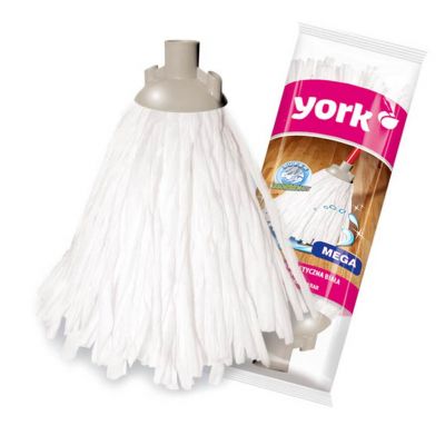 Spare mop YORK Mega 200g 25cm (cotton gray, machine washable, white)